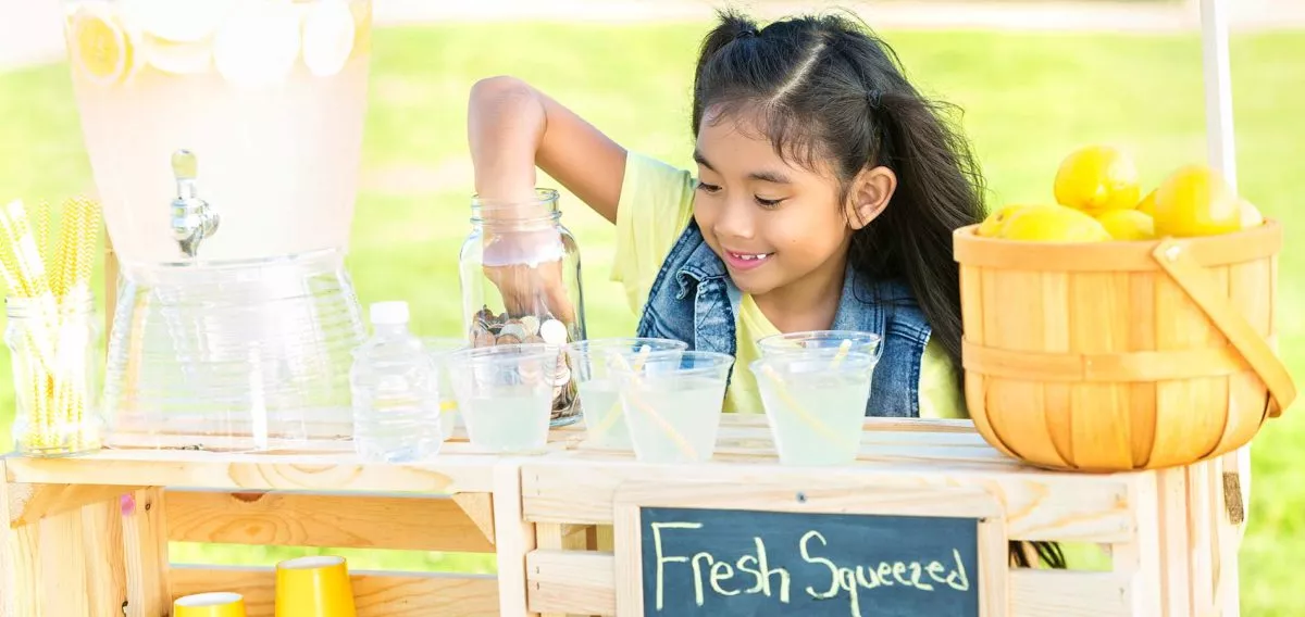 Girl at Lemonade Stand