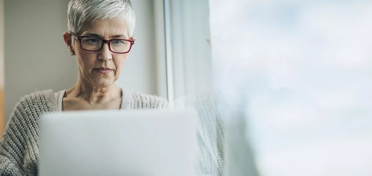 Woman on computer