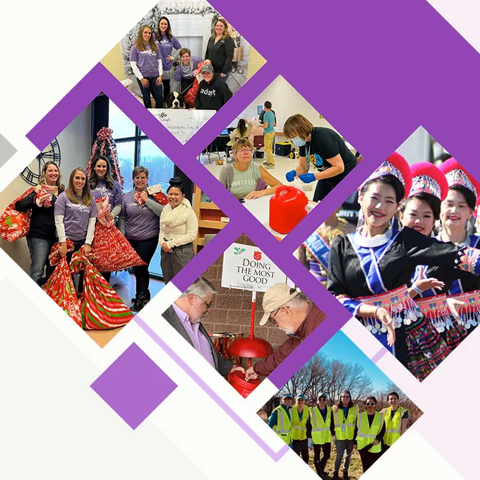 collage connexus cares volunteers