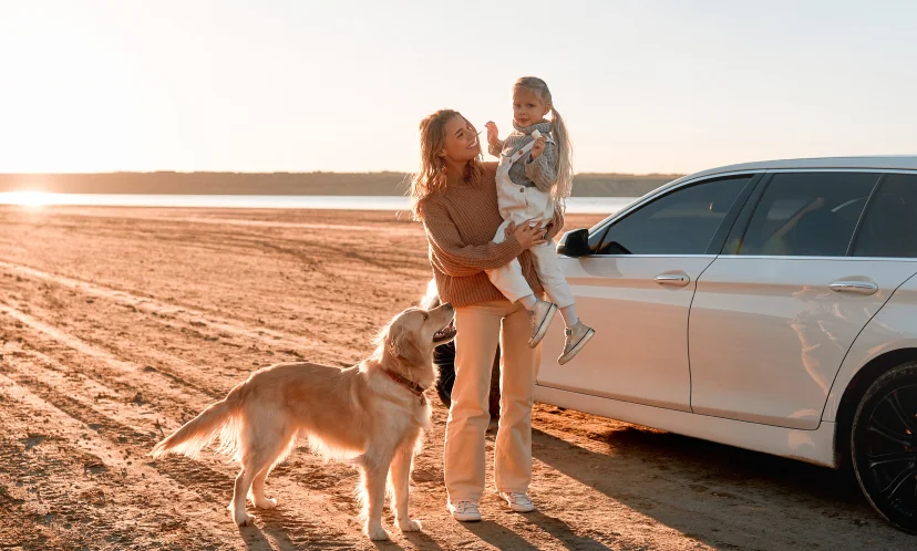 woman drinking coffee outside