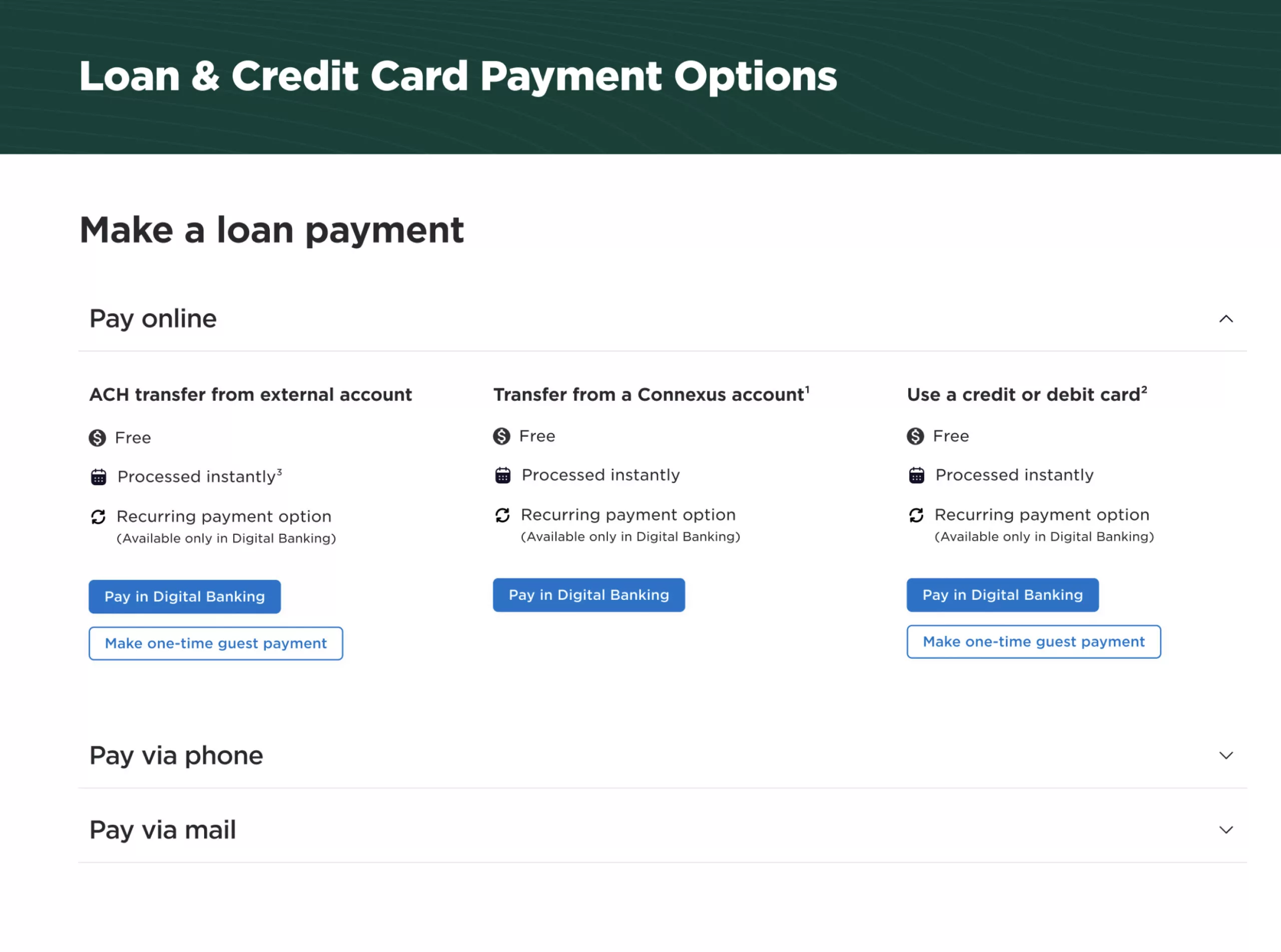 Online Loan Pay Connexus Credit Union